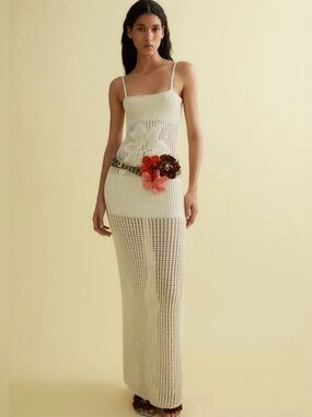 SIEDRÉS X MANGO floral knitted maxi dress EUC